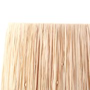 Beige ceramic lamp, raffia lampshade, 1970s