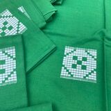 Vintage rectangle tablecloth 160X240 and 12 napkins