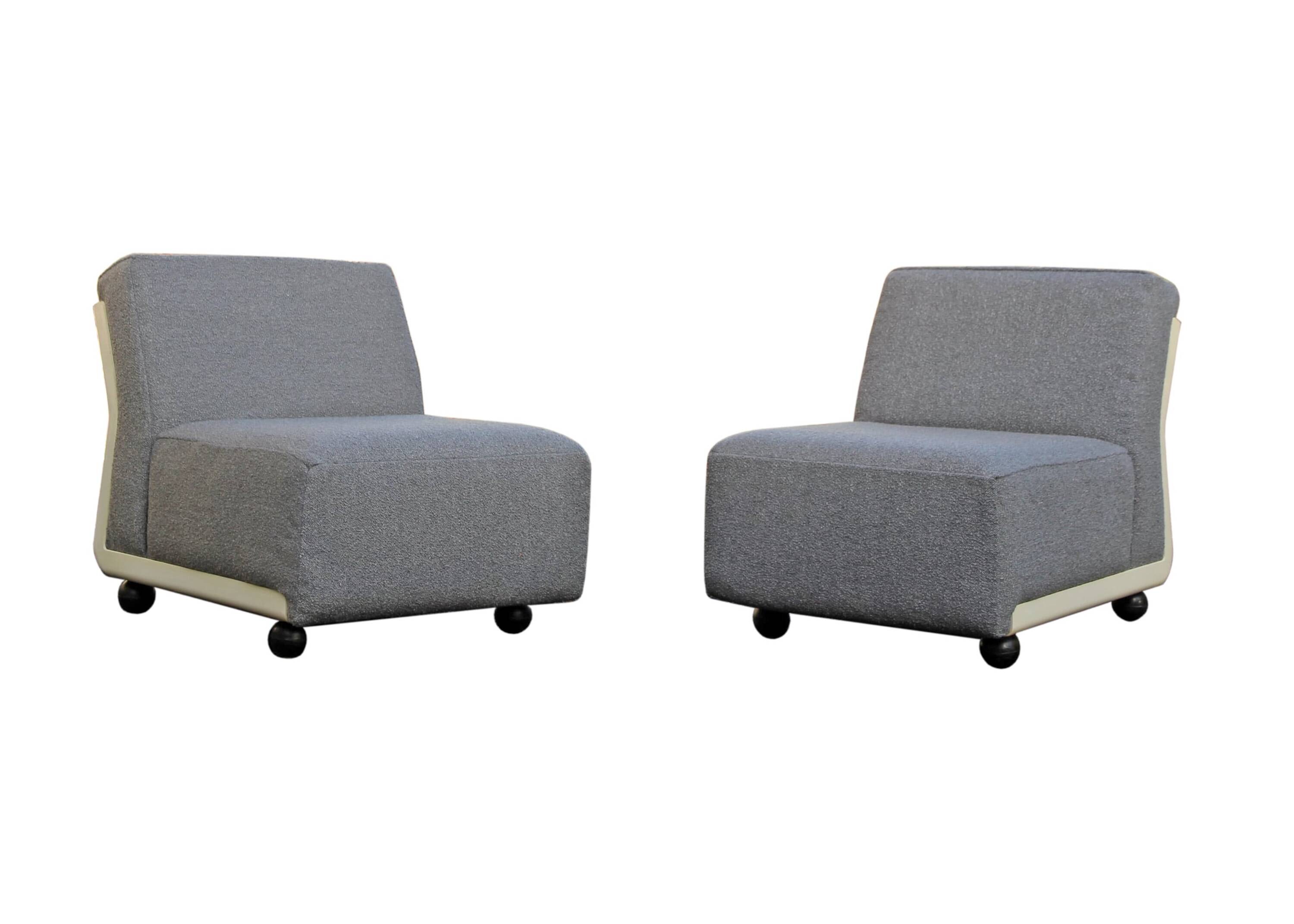 Pair of Amanta armchairs, Mario Bellini, B&B Italia, 1973 - New fabric