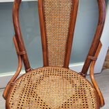 Vintage rattan and cane bistro chair
