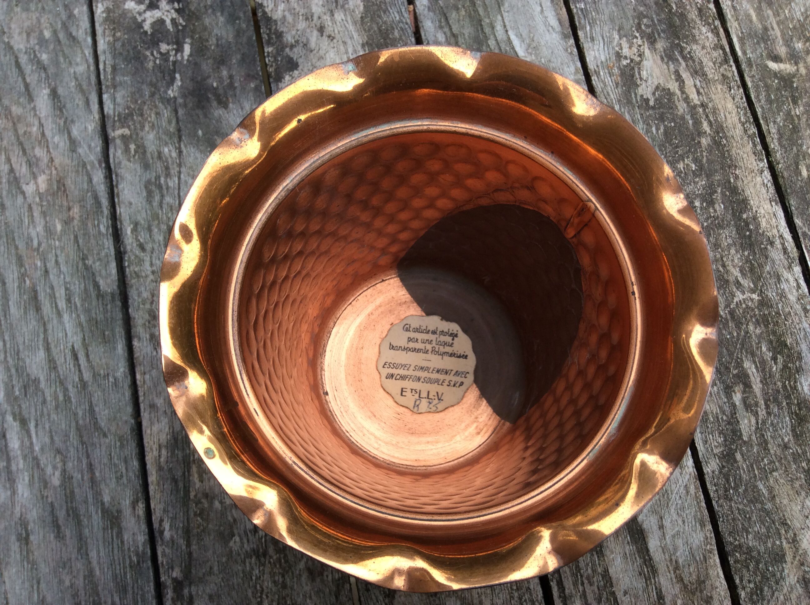 Copper pot cover