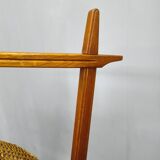 Mid-Century Floor Lamp with Rattan Shade, Czechoslovakia, 1960s