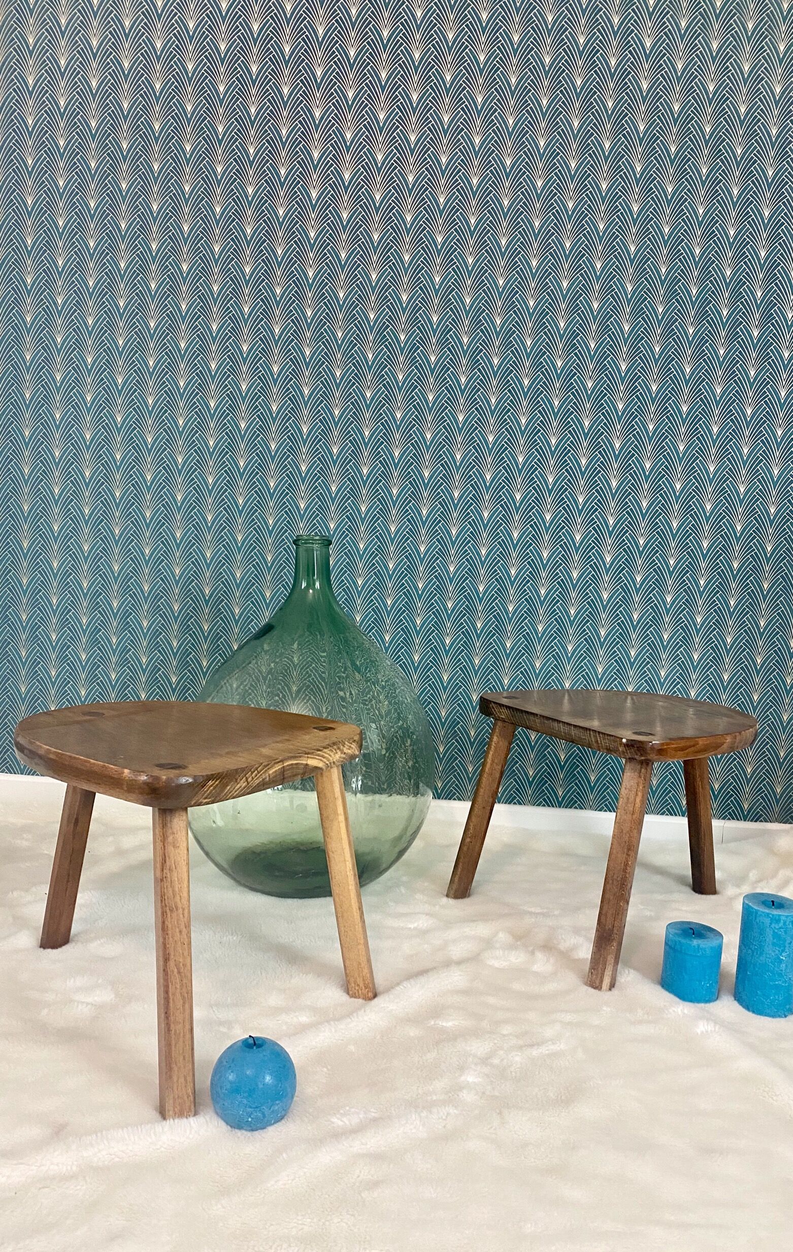 Pair of tripod stools
