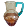 Portieux glassware pitcher - George Sand model - blue and amber