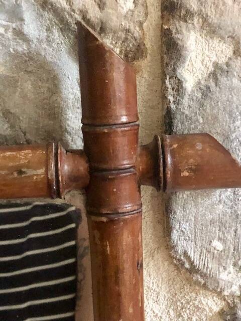 Large bamboo mirror from the 1950s