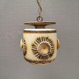 Large and beautiful hanging lamp in ceramic. Danish from the 70s, in super nice condition.