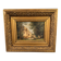 Ancienne huile sur bois – Maison en forêt – Paysage