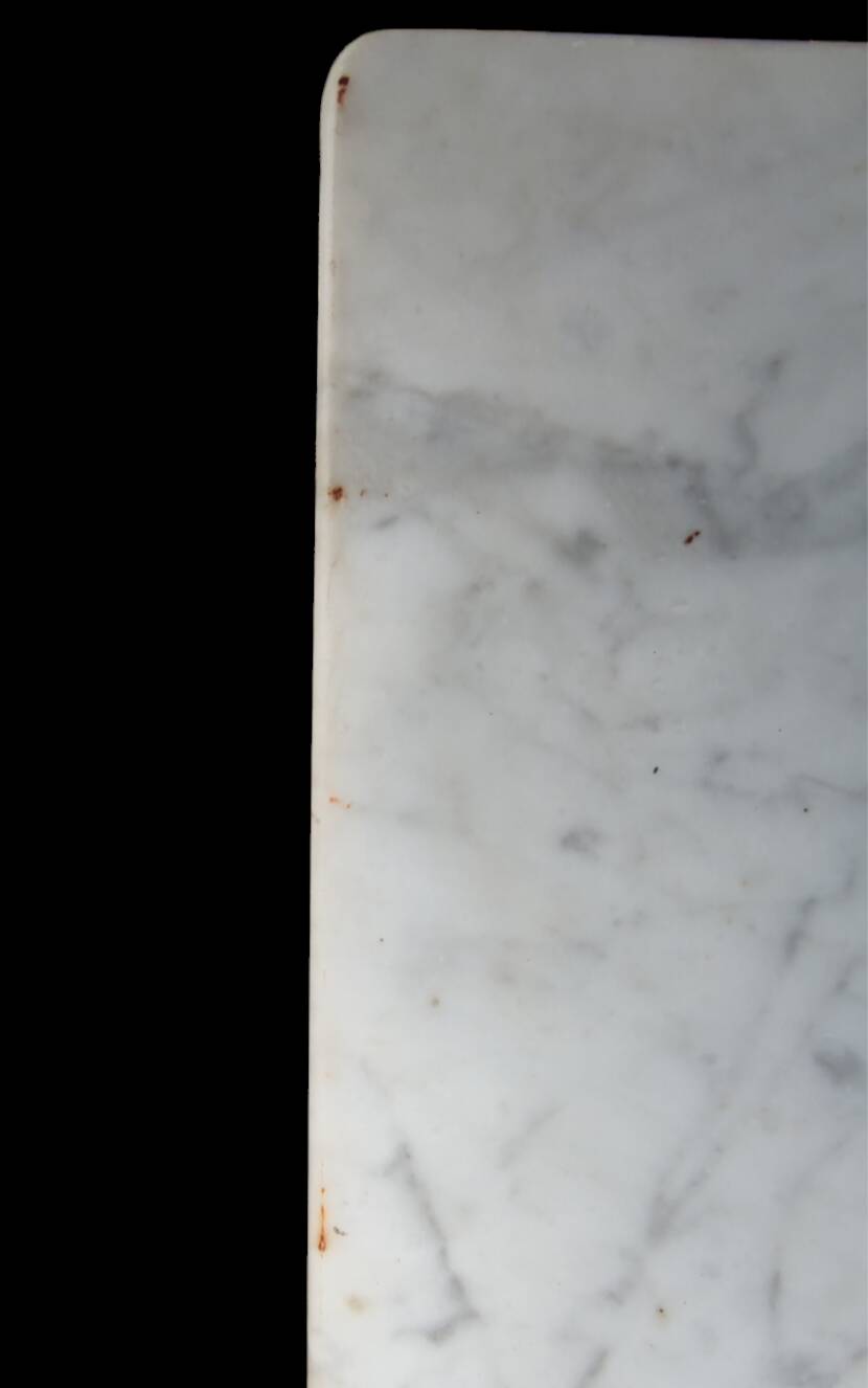 Bureau table d appoint Art Déco cuivre nikelé et marbre blanc