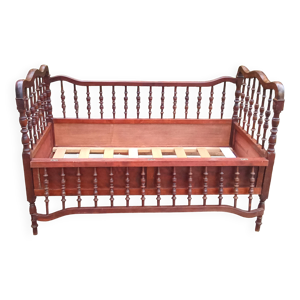 lit enfant merisier vintage