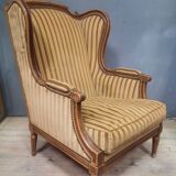 Large Louis XVI style wing chair