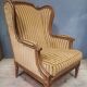 Large Louis XVI style wing chair