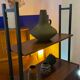 Italian footcase bookcase from the 60s in teak and metal