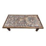 Ceramic coffee table by François Chaty for Vallauris circa 1940-1950