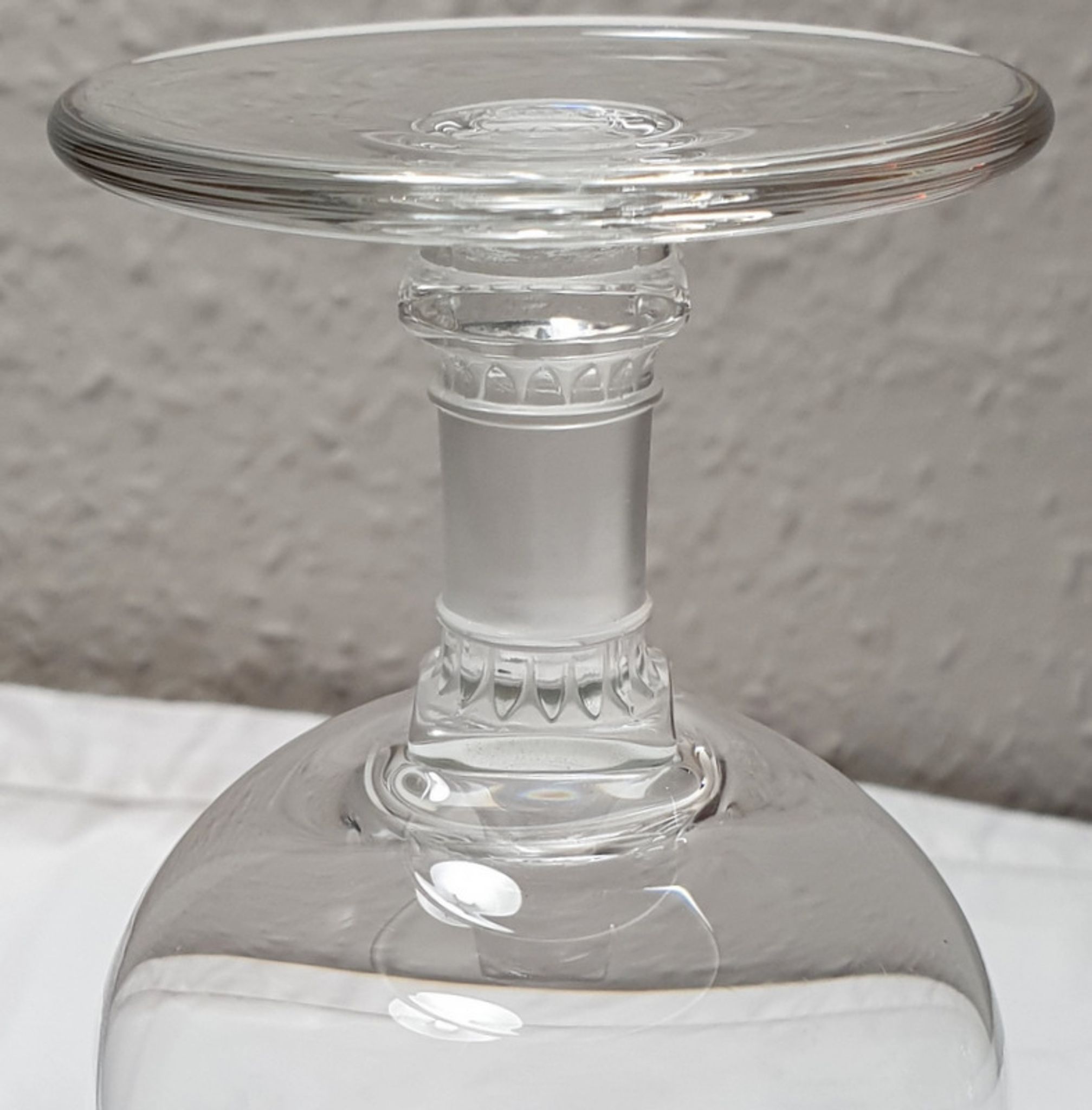 6 Lalique stamped glasses