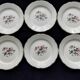 Set of 6 faience dessert plates digoin sarreguemines bird of paradise