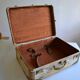 Vintage leather suitcase 1950 house Allemand-Arniaud in Marseille