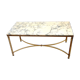Coffee table marble and gilded metal