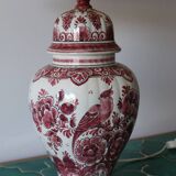 Vintage red holland ceramic lamp