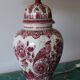 Lampe en céramique vintage rouge holland