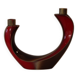 Sublime red Verceram Vintage candlestick