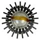 60s 70s Brutalist wall lamp wall light iron & glass by Honsel Leuchten