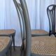 Set of 8 Vintage Gray Bentwood Dining Chair: Thonet Style Cane Seat