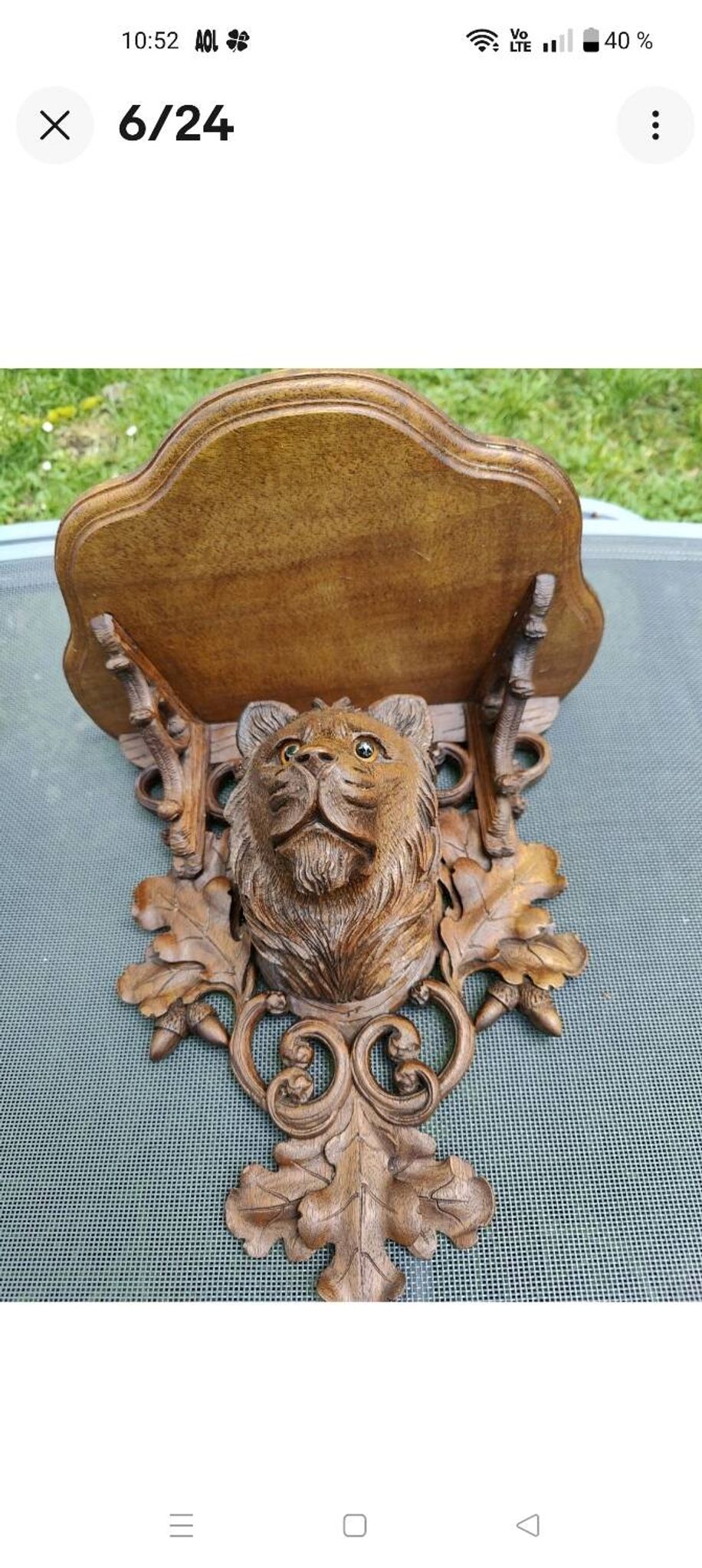 2 magnificent consoles/shelves in carved wood "FROM THE BLACK FOREST"