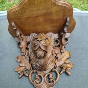 2 magnificent consoles/shelves in carved wood "FROM THE BLACK FOREST"