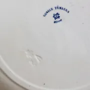 Antique flat plate Creil and Montereau Téniers service - Ironstone