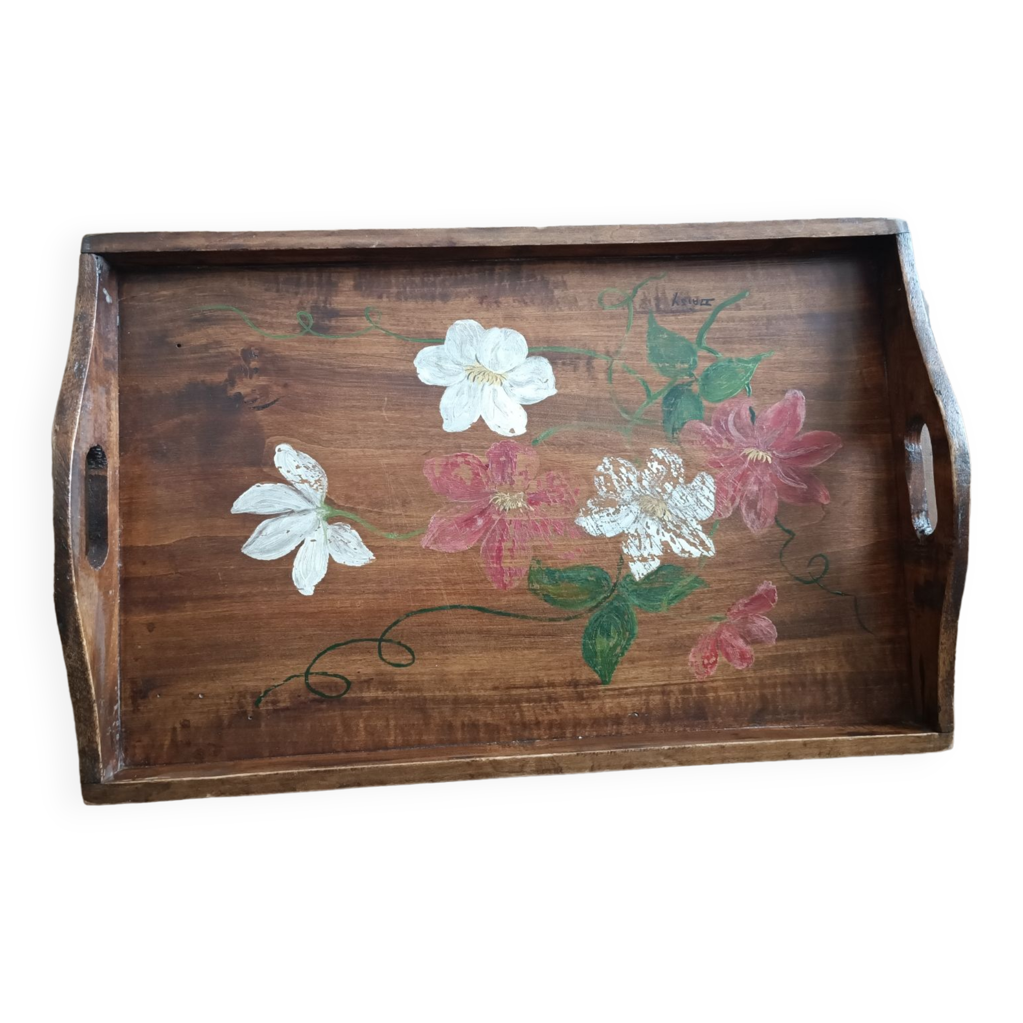 Wooden serving tray