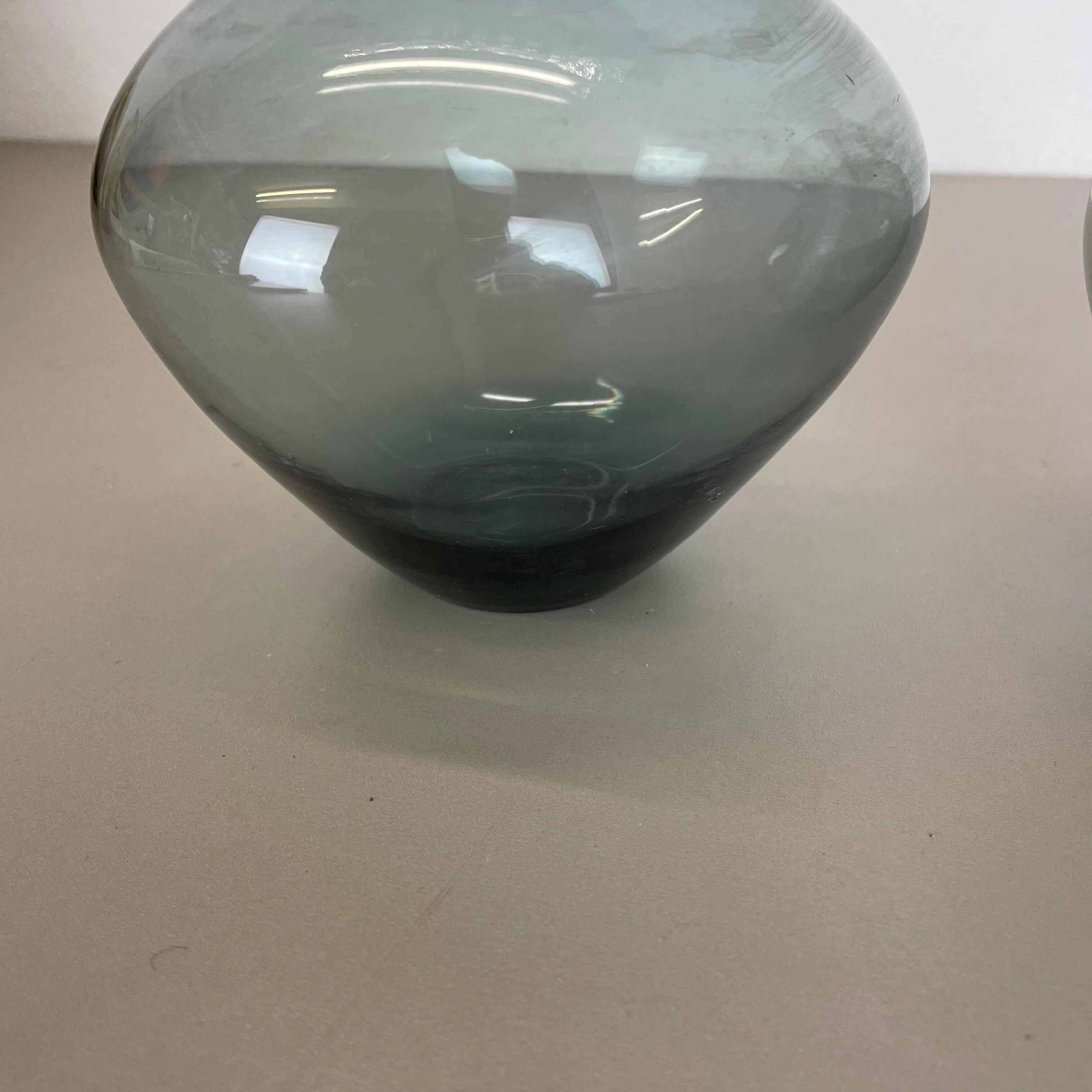 Vintage set of two heart vases turmaline by wilhelm wagenfeld for wmf, 1960s