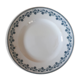 Green floral pattern earthenware plate