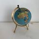 Globe vintage 1970 terrestre Taride tripode doré verre mappemonde - 23 cm