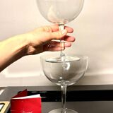 Two giant champagne tasting glasses Baccarat