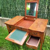 Louis XV style hairdresser in veneer wood and floral marquetry