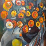 Floral still life oil painting by Maira Veisbārde | Latvia | 1981