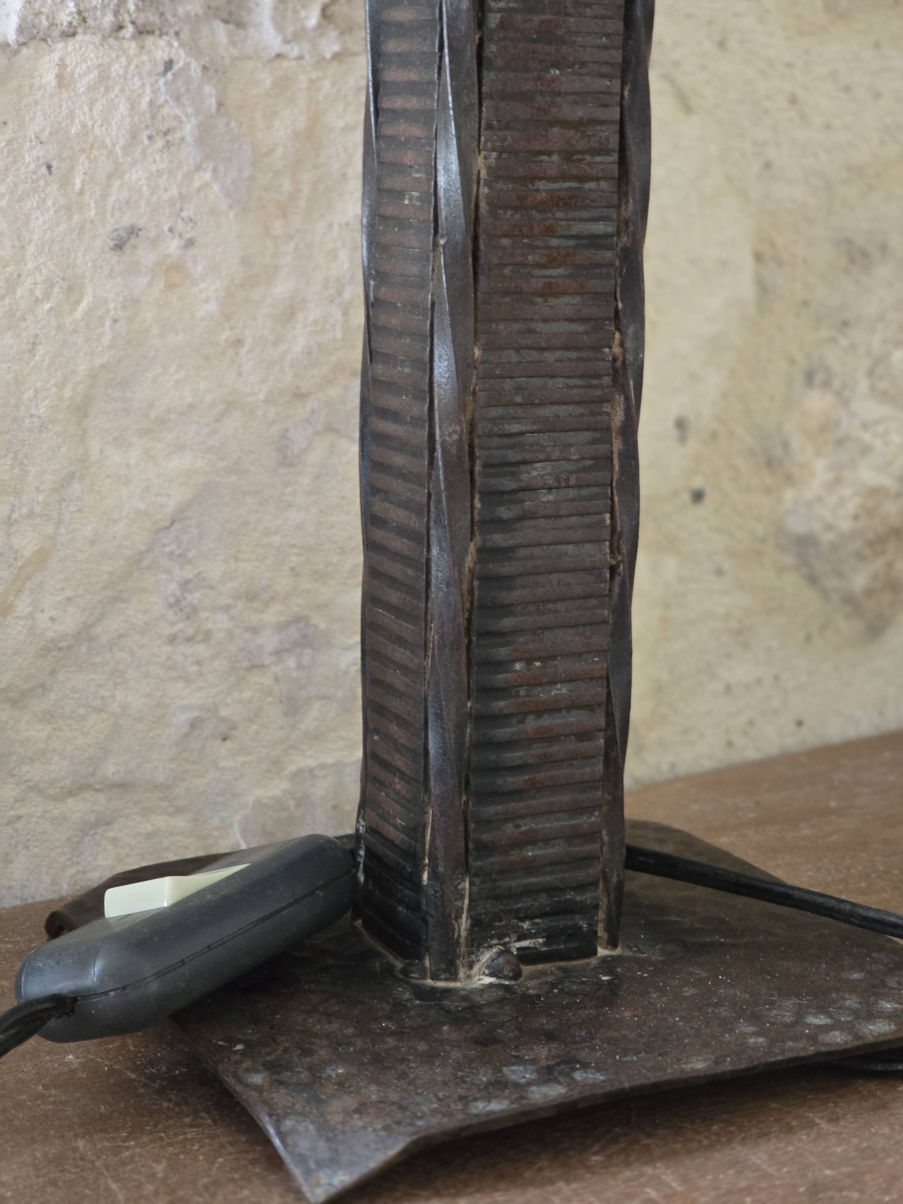 Lampe Art Déco fer forgé 1930