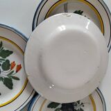 6 earthenware plates from the East - vintage 1960s