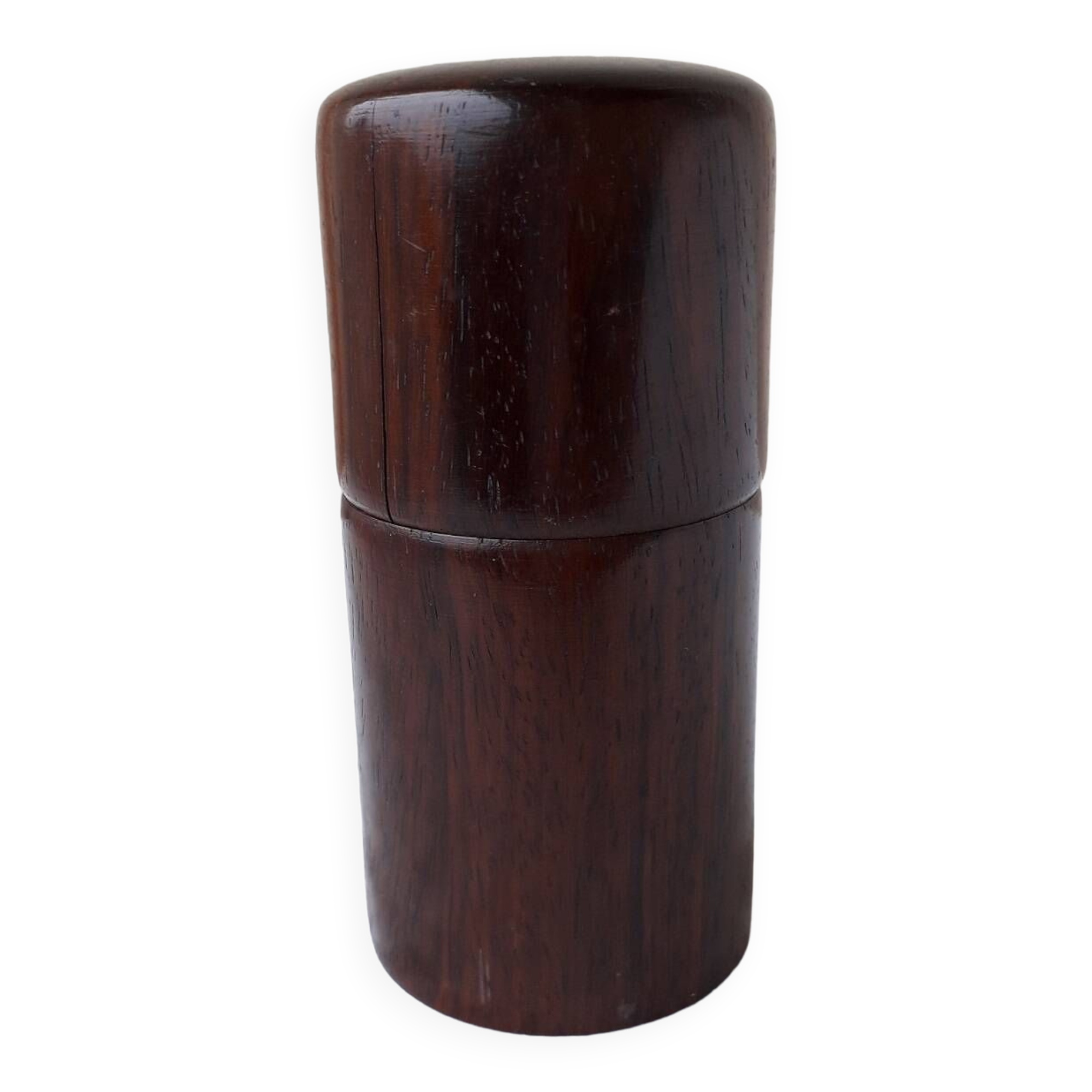 Cylindrical wooden box