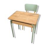 School desk and baumann chair