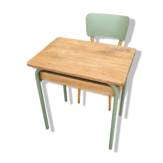 School desk and baumann chair