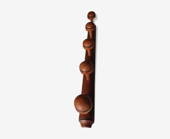 Patère porte manteaux bois style bambou 1960