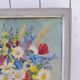 Oil on canvas still life Wild Flowers Géofournier