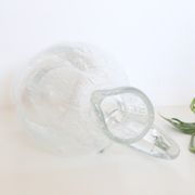 Bubbled glass pitcher with ice tank, handcrafted, French vintag manufacturing