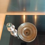 Chiseled candlestick in gilded bronze