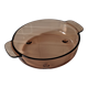 Corning amber glass browning dish
