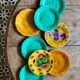 Set of 8 mismatched antique majolica plates