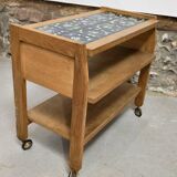 Guillerme and Chambron serving trolley with Danikowski ceramics