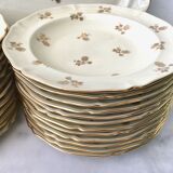 Set of 24 plates and 1 dish Limoges