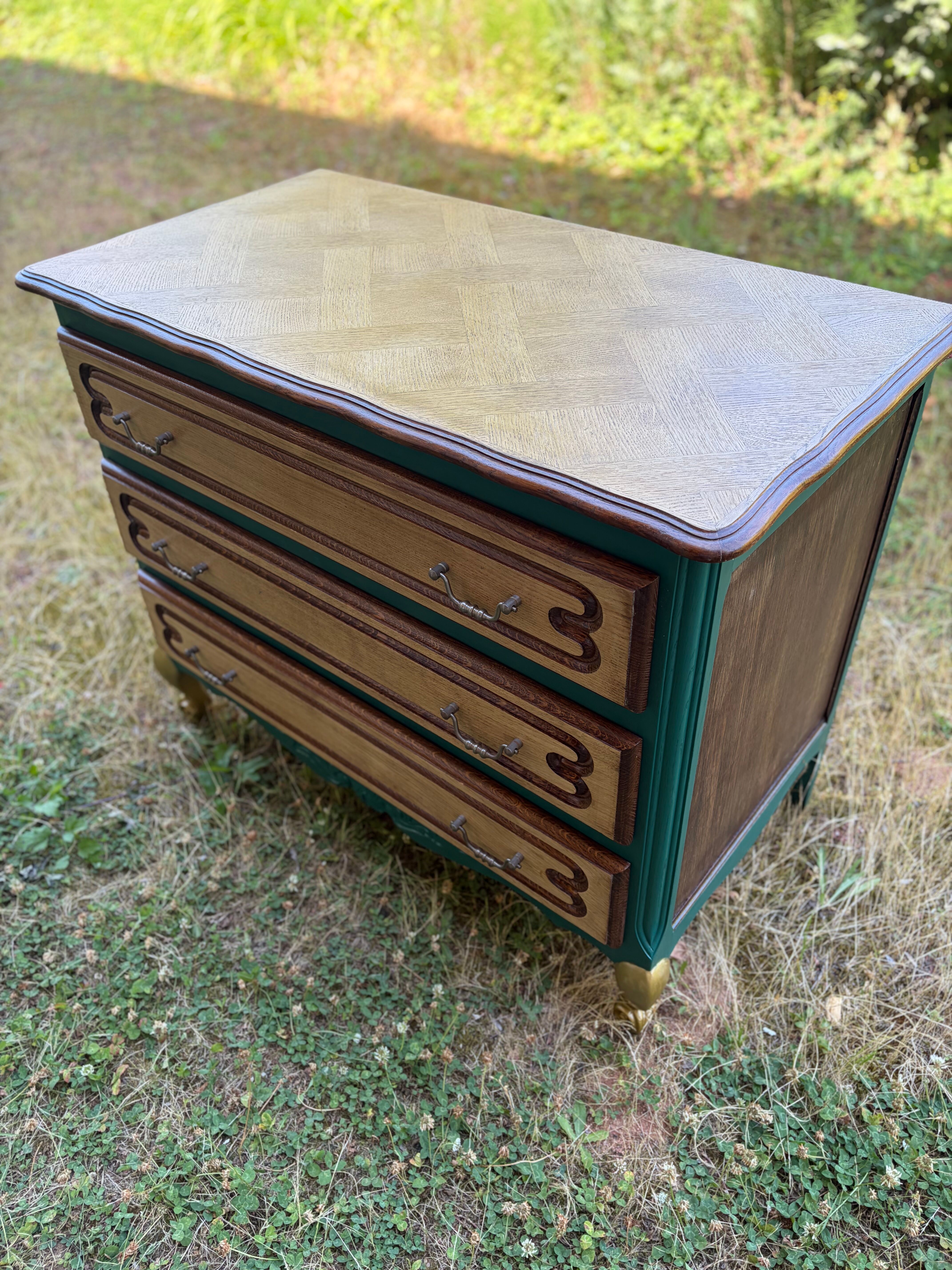 Commode vintage 3 tiroirs entièrement relooké